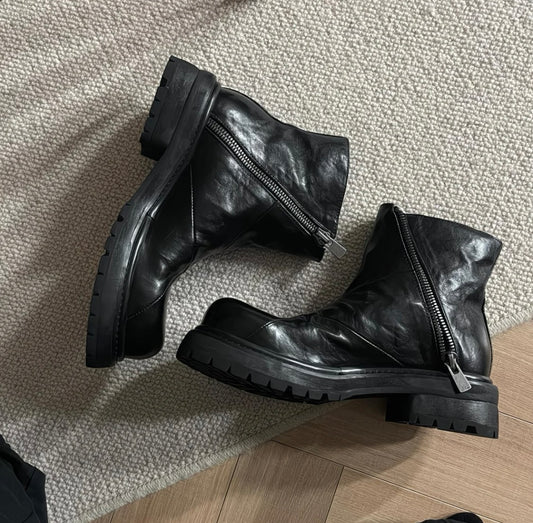 Dark Edge Zip Boots +5cm