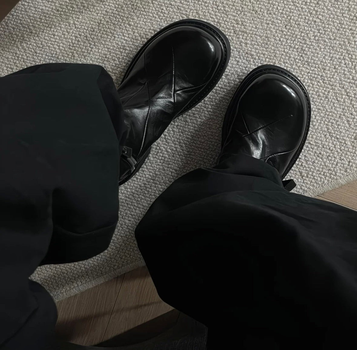 Dark Edge Zip Boots +5cm