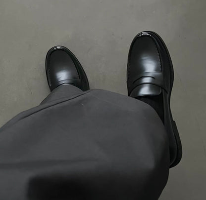 NOIR PENNY LOAFERS