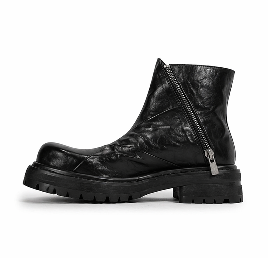 Dark Edge Zip Boots +5cm