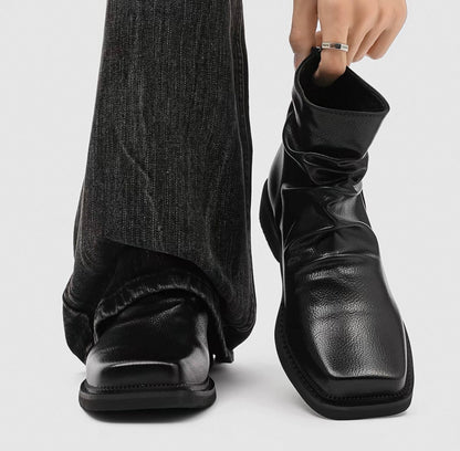 Drape Square Toe Boots