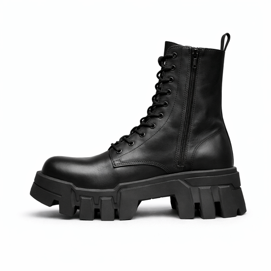 Heavy Platform Combat Boots +8cm
